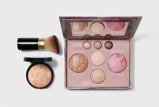 2026🔥 Holiday Limited Edition Full-Size Baked Palette Features a baked formula to brighten complexion with long-lasting wear Includes contour powder, blush, trio eyeshadow, and highlighte