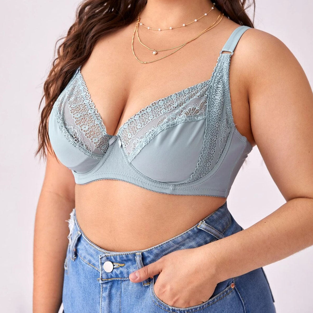 Womens Plus Size Lace Bra
