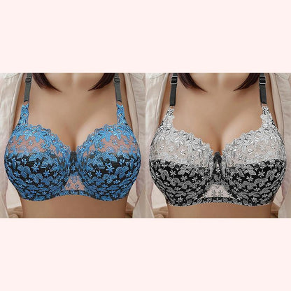 PLUS SIZE BRA WOMEN UNDERWEAR WIRE FREE COMFORT SOFT THIN BREATHABLE