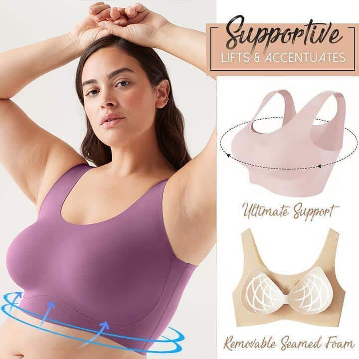 ULTRA COMFORT SEAMLESS SHAPING WIREFREE SUPPORT BRA PLUS SIZES S 6XL