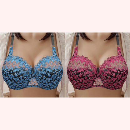 PLUS SIZE BRA WOMEN UNDERWEAR WIRE FREE COMFORT SOFT THIN BREATHABLE