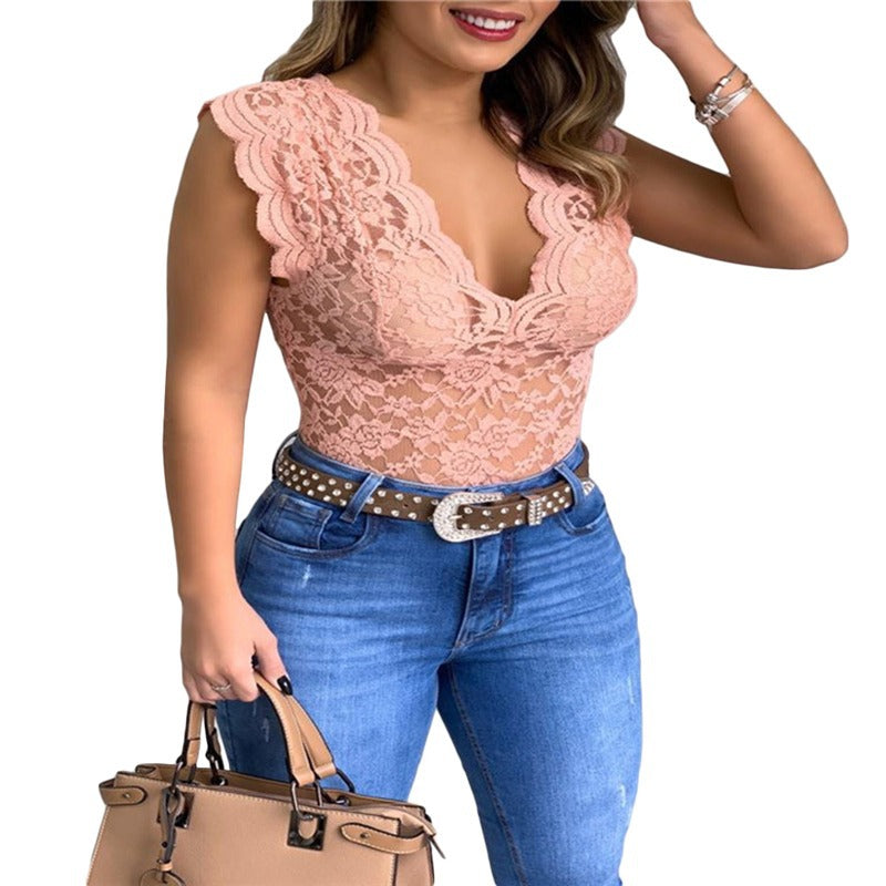 Lace Top Plus Size Push Up Wirefree Bra