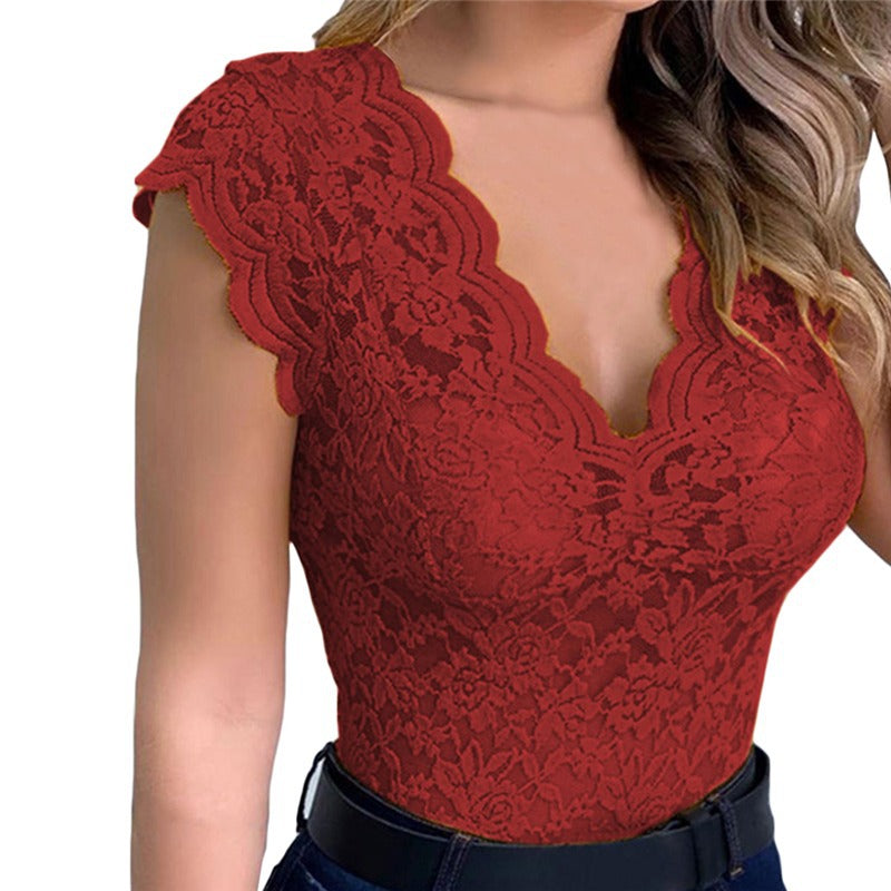Lace Top Plus Size Push Up Wirefree Bra