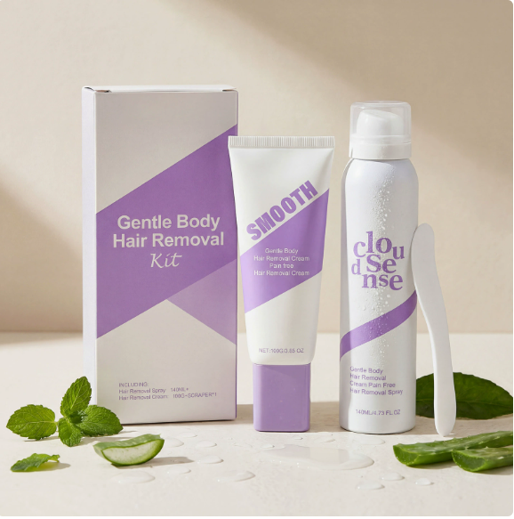 ✨Bikini Pain-Free Hair Removal Cream for Sensitive Skin, 💫Hypoallergenic Formula-Gentle & Fast-Acting Depilatory with Citrus Scent, Aloe & Hyaluronic Acid for Soothing Care, Suitable for Men & Women