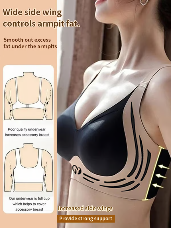 🎁Super gather bra | Wireless Push-up Bra👍No more sagging breasts