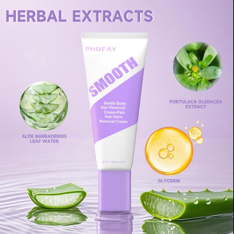 ✨Bikini Pain-Free Hair Removal Cream for Sensitive Skin, 💫Hypoallergenic Formula-Gentle & Fast-Acting Depilatory with Citrus Scent, Aloe & Hyaluronic Acid for Soothing Care, Suitable for Men & Women