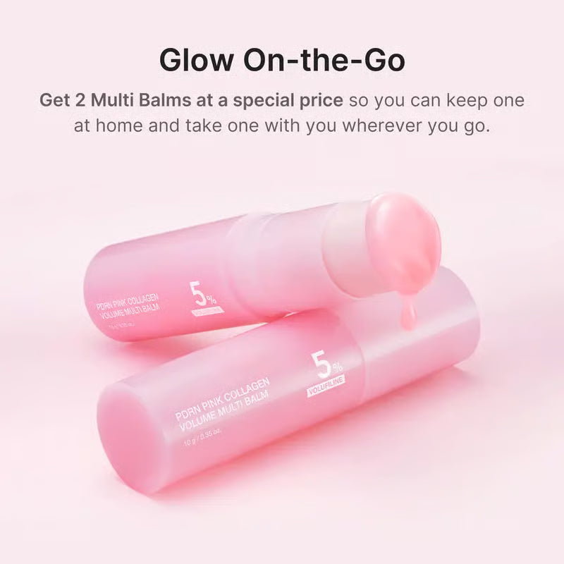 PDRN Pink Caffeine Collagen Eye Patch& PDRN Pink Collagen Volume Multi Balm