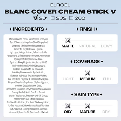 🔥NEW & Upgraded!💥BUY 1 GET 1 FREE💥⏰💕🌟Cream Stick V White Korean Color-Changing Foundation Stick with Volufiline