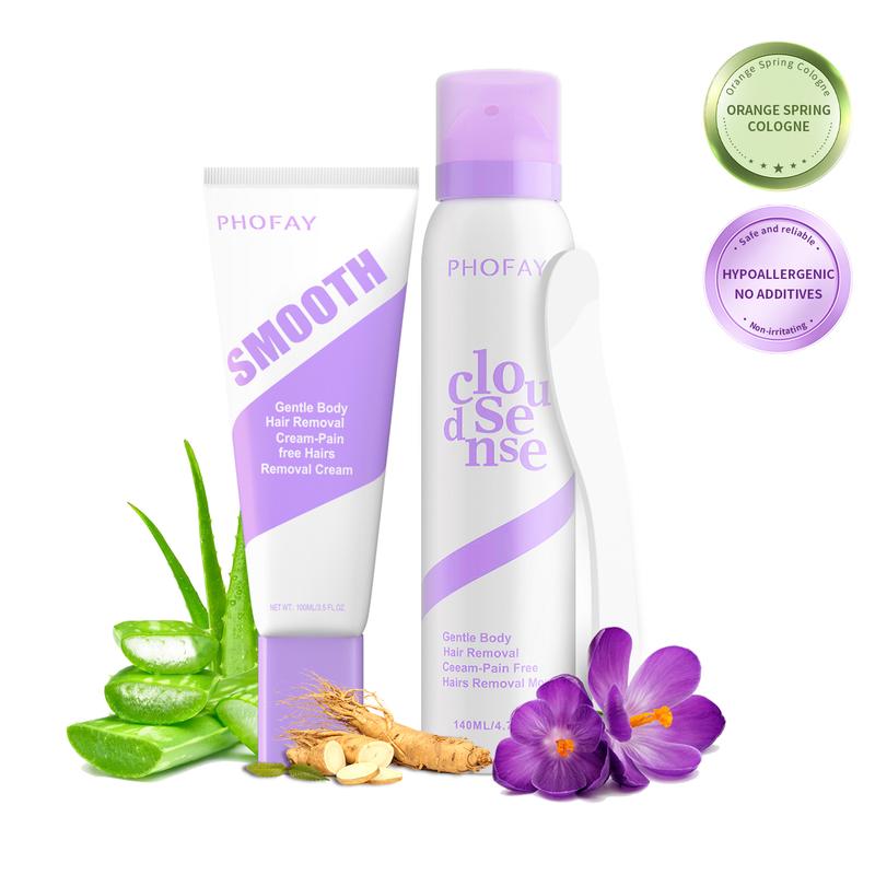 ✨Bikini Pain-Free Hair Removal Cream for Sensitive Skin, 💫Hypoallergenic Formula-Gentle & Fast-Acting Depilatory with Citrus Scent, Aloe & Hyaluronic Acid for Soothing Care, Suitable for Men & Women