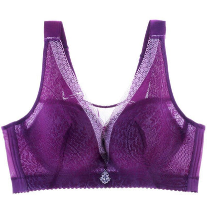 PLUS SIZE WIRELESS BREAST-RECEIVING ADJUSTABLE PUSH UP BRA