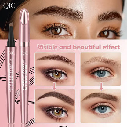 🔥BUY 1 GET 1 FREE --First special offer in 2026🔥Waterproof Micro-Fork Eyebrow Pencil, Long-Lasting Brow Pen for Natural Hair-Like Strokes