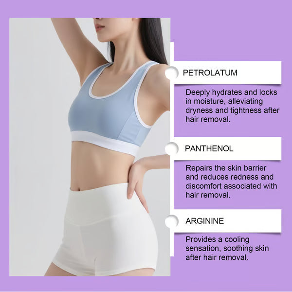 ✨Bikini Pain-Free Hair Removal Cream for Sensitive Skin, 💫Hypoallergenic Formula-Gentle & Fast-Acting Depilatory with Citrus Scent, Aloe & Hyaluronic Acid for Soothing Care, Suitable for Men & Women