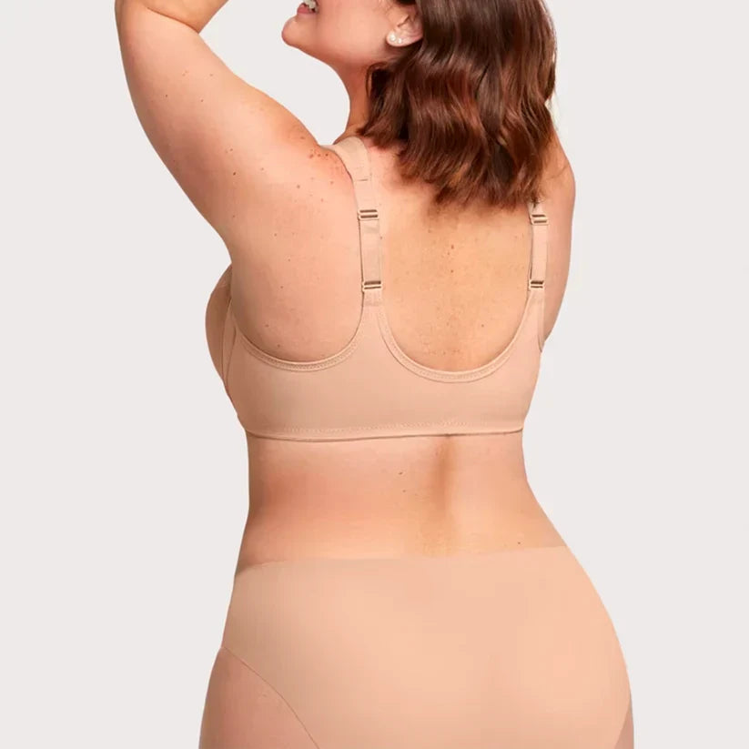 FRONT CLOSURE PLUS SIZE FULL COVERAGE LACE BRA-Flower