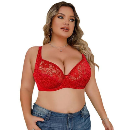 COMFORTABLE PLUS SIZE LACE BRA