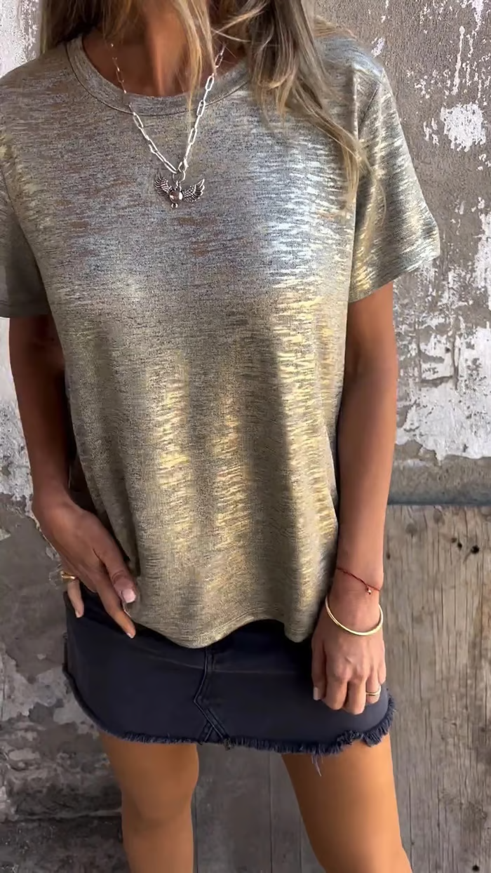 🔥Last Day - Gold Foil Short-sleeved T-shirt