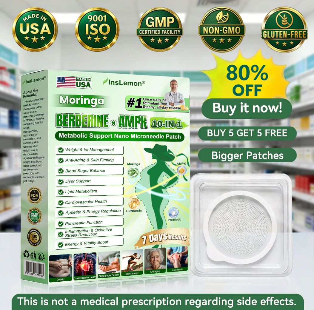 🧑‍⚕️🩺 Moringa · Berberine × NAD+ 10-in-1 Advanced Nano-Microneedle Patch — Once Daily, Visible Results in 7 Days
