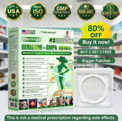 🧑‍⚕️🩺 Moringa · Berberine × NAD+ 10-in-1 Advanced Nano-Microneedle Patch — Once Daily, Visible Results in 7 Days