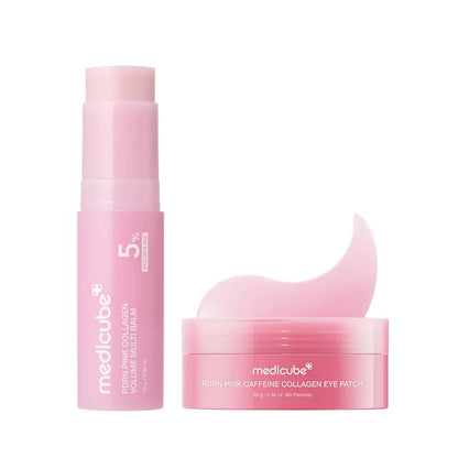 PDRN Pink Caffeine Collagen Eye Patch& PDRN Pink Collagen Volume Multi Balm