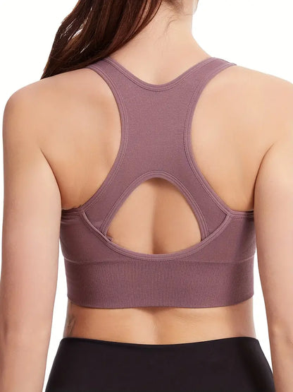 Front Zipper Sport Tank Bra