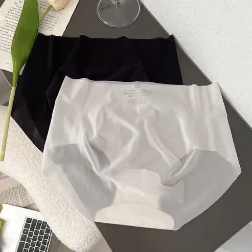 Ultra Thin Ice Silk Panties for Women - Leak Proof Non-Marking Invisible Breathable Sexy Briefs