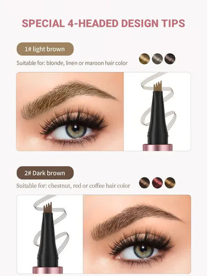 🔥BUY 1 GET 1 FREE 🔥Waterproof Micro-Fork Eyebrow Pencil, Long-Lasting Brow Pen for Natural Hair-Like Strokes