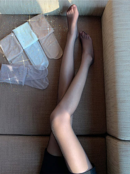 🎁LAST DAY PROMOTION 🔥Pearlescent Silk Stockings Sexy Nylon Pantyhose