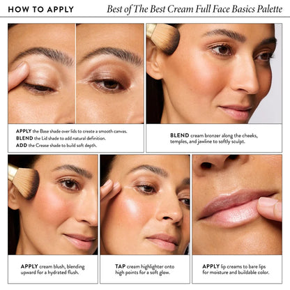 ⏰ Last 3 Hours! 🔥Everyday cream essentials for eyes, cheeks and lips in one palette. Best of the Best Cream Full Face Basics