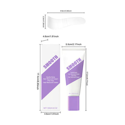 ✨Bikini Pain-Free Hair Removal Cream for Sensitive Skin, 💫Hypoallergenic Formula-Gentle & Fast-Acting Depilatory with Citrus Scent, Aloe & Hyaluronic Acid for Soothing Care, Suitable for Men & Women