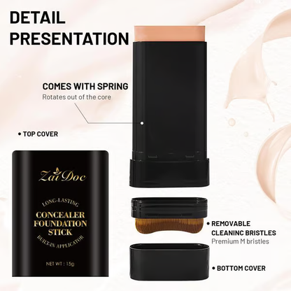 🔥Last Day Promotion 49% OFF✨Zaidoc Foundation Concealer Stick Double-Ended Brush