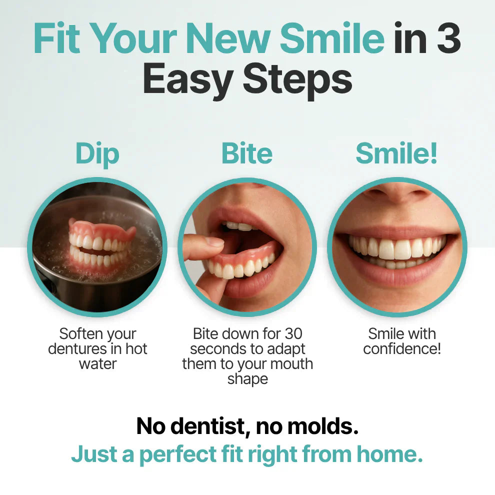 🌎Ends Today: 70% OFF! ⏰Medical Full Denture with Strong Suctiond🦷Obtain American Dental Association (ADA) Certification